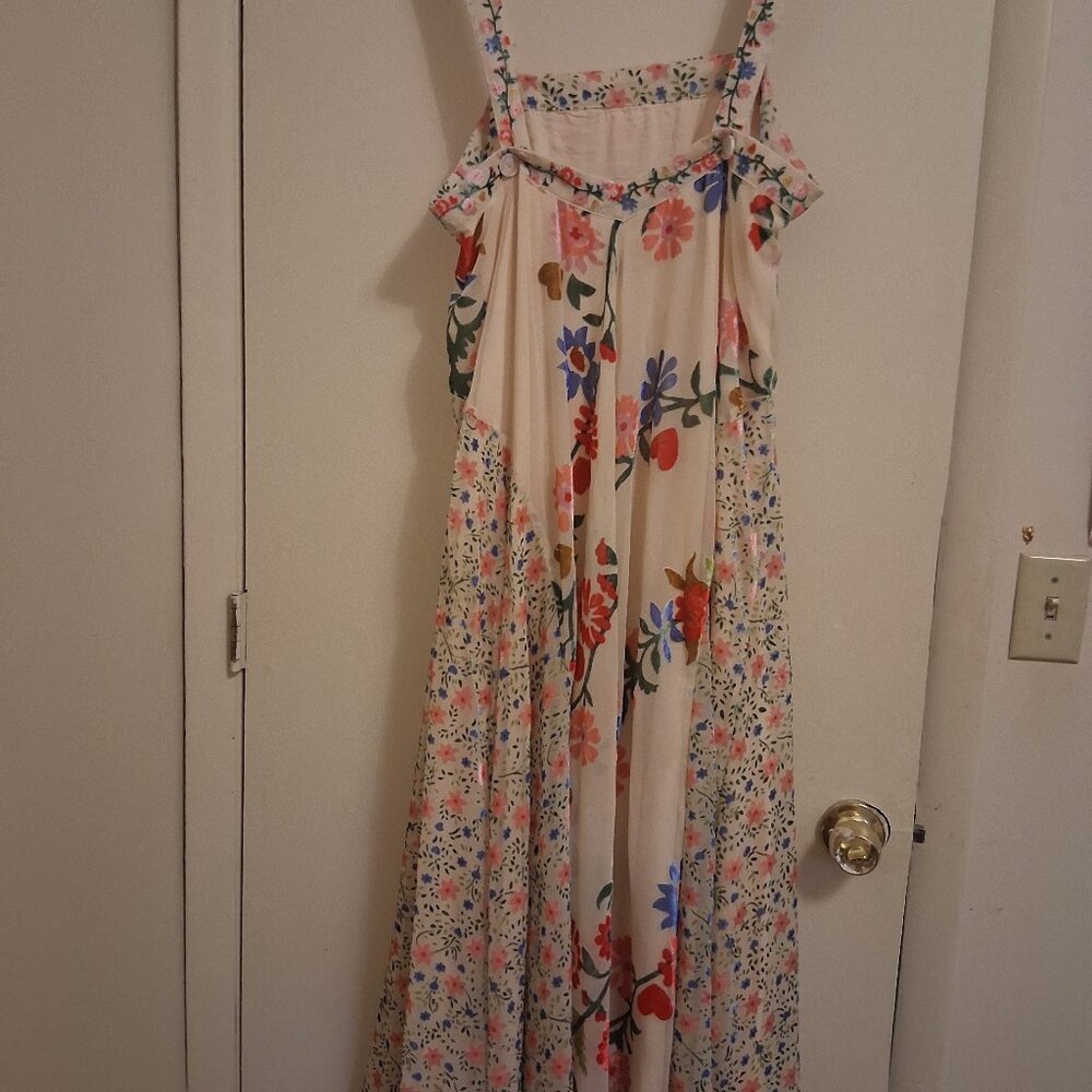Free People Dress, White Floral, Size L - Picture 7 of 8